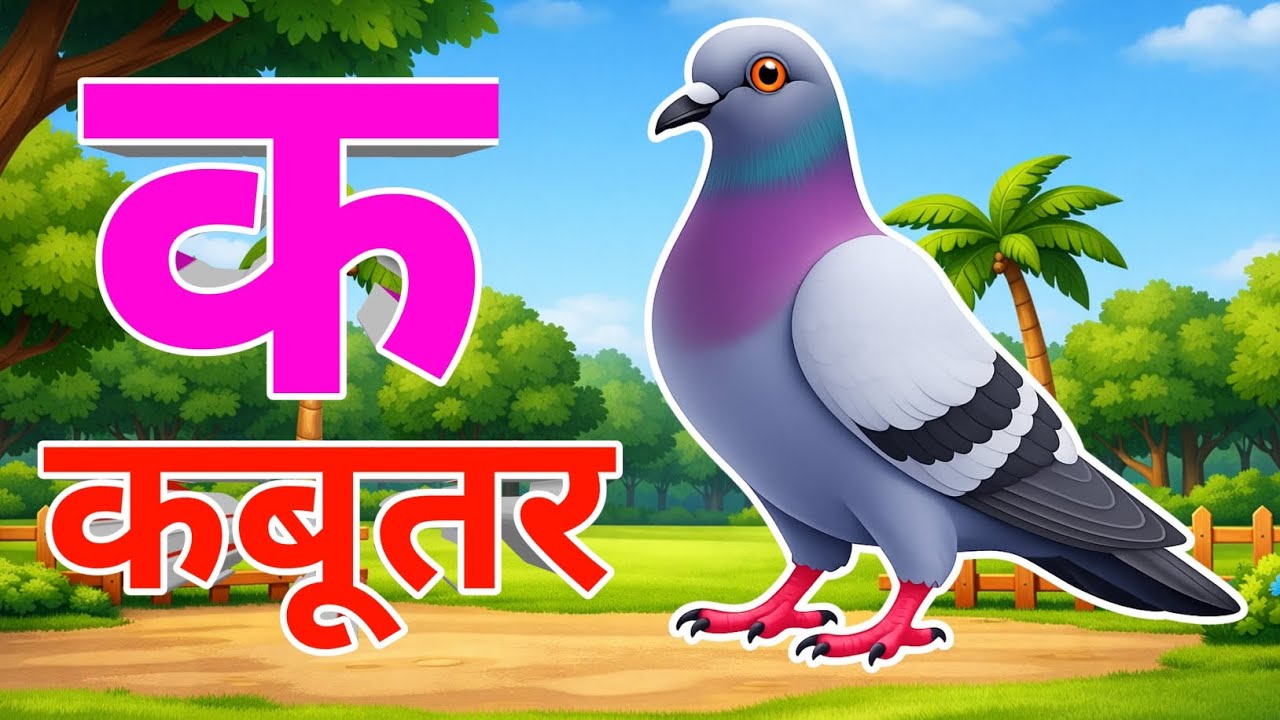 क कबूतर 🕊️ | Kids Learning Alphabet | 3D Cartoon Hindi | ABC Hindi Rhymes