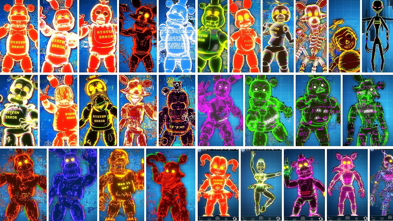 FNAF System Error Animatronics Workshop Animations