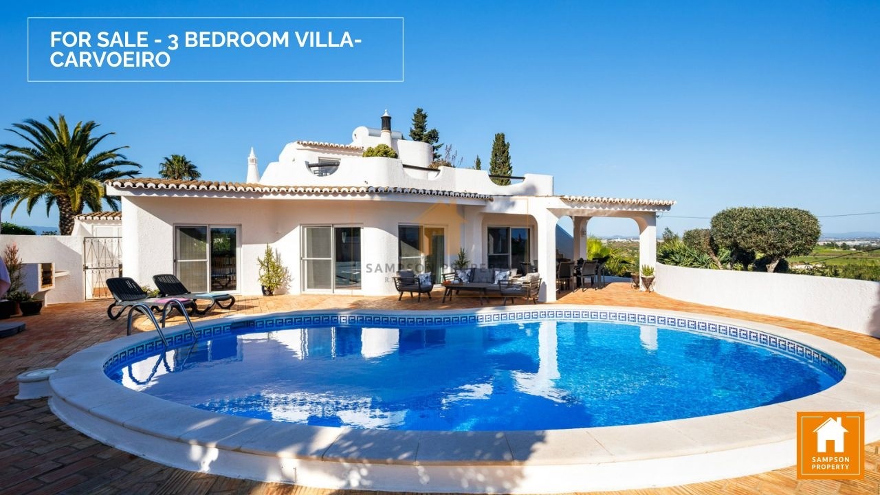 South facing, 3 bedroom villa for sale in Carvoeiro. Exclusive listing at Sampson Property