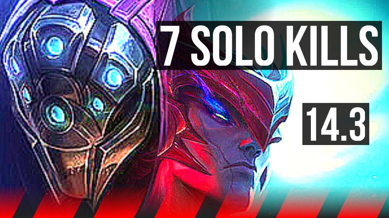 JAX vs YONE (TOP) | 7 solo kills, 8/1/0, Dominating | KR Master | 14.3