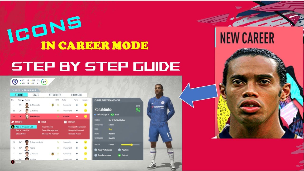 FIFA 20 Career Mode With Icons - How To Do It Step By Step