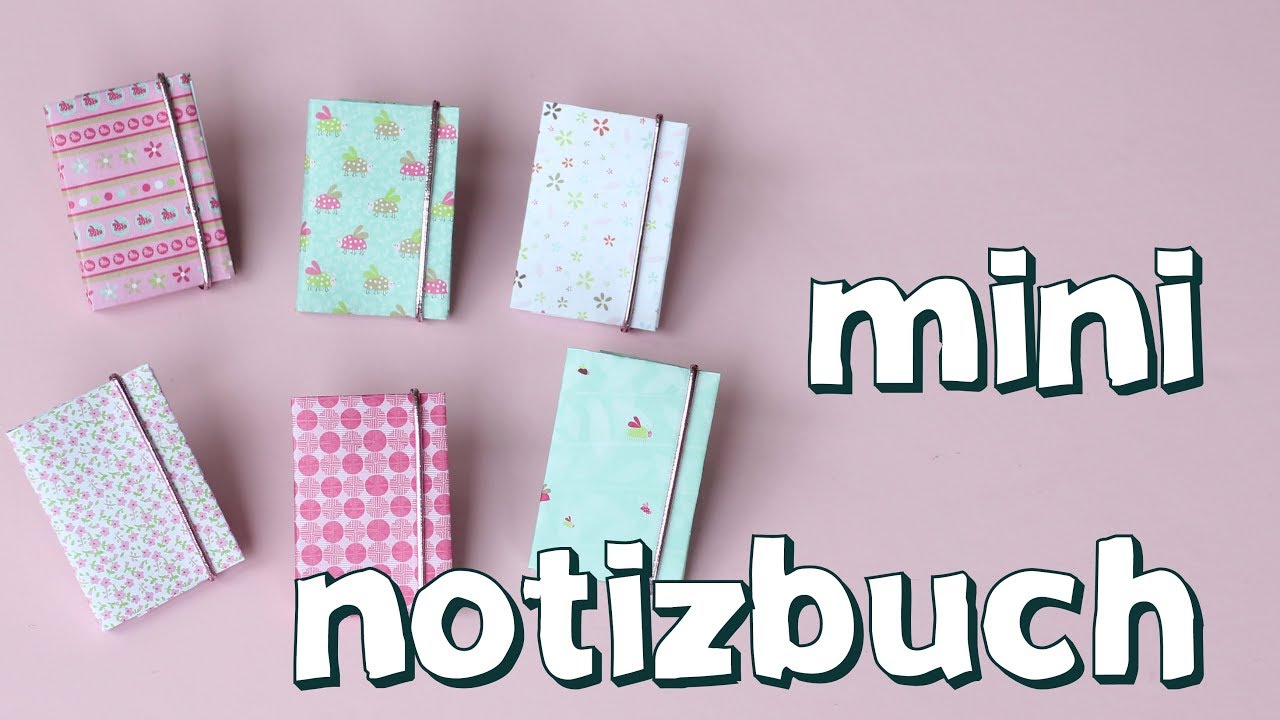 Mini Notizbuch basteln mit Papier