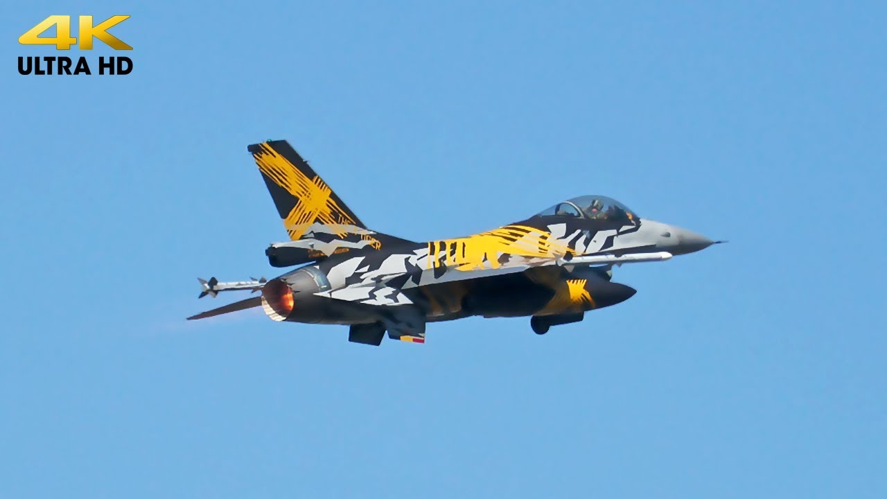 Thunder Tigers! 4x F-16 demoteam Belgian Air Force | Kleine Brogel AB