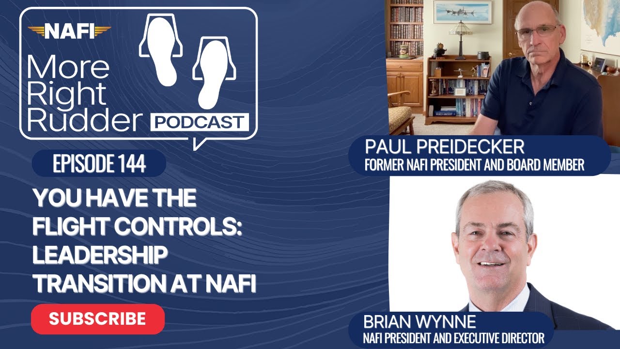 You Have the Flight Controls: Leadership Transition at NAFI #morerightrudder #nafi