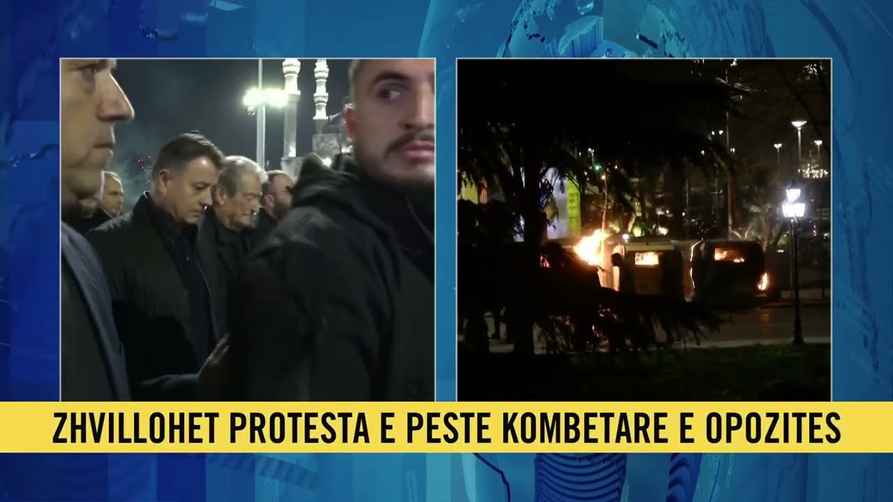U vihet flaka koshave te plehrave! Protestuesit marshojne ne drejtim te Drejtorise se Policise