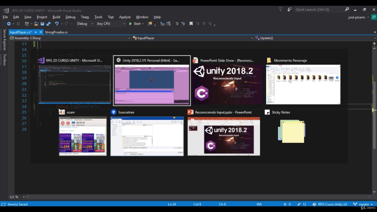 Curso Unity y C# 2019 ( parte 19)  Reconociendo Input