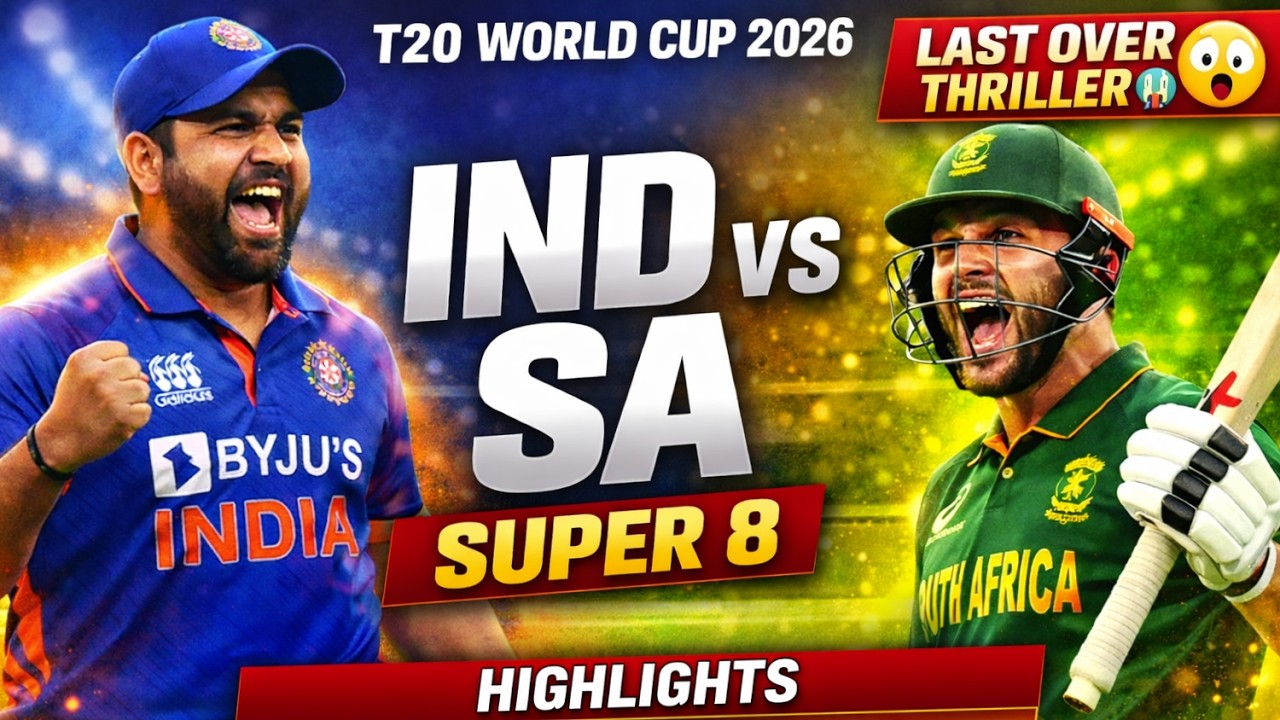 IND vs SA Super 8 Thriller! T20 World Cup 2026 Match Highlights #indvssa #cricket