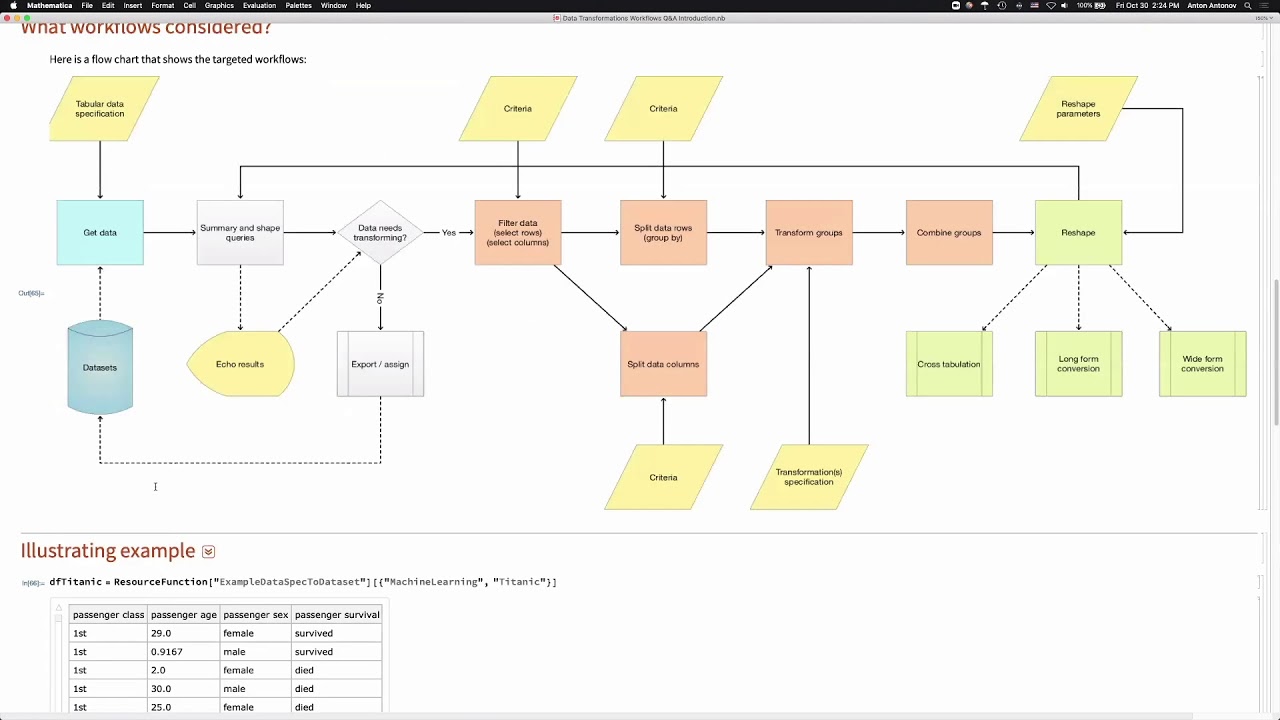 Data Transformation Workflows with Anton Antonov, Session #1