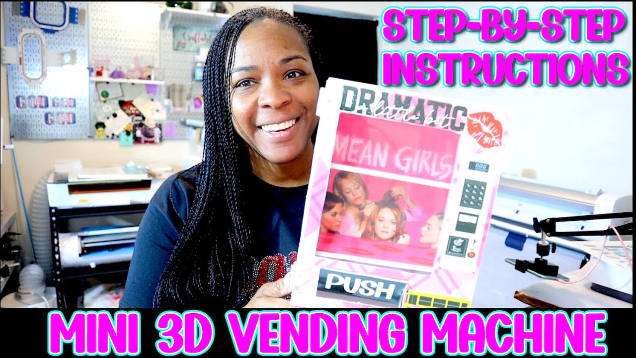 HOW TO MAKE A CUSTOM 3D MINI VENDING MACHINE WITH REGULAR PRINTER | PARTY FAVORS
