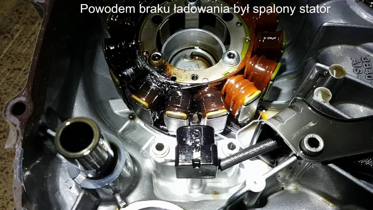 Yamaha Grizzly 700, brak ładowania, spalony alternator