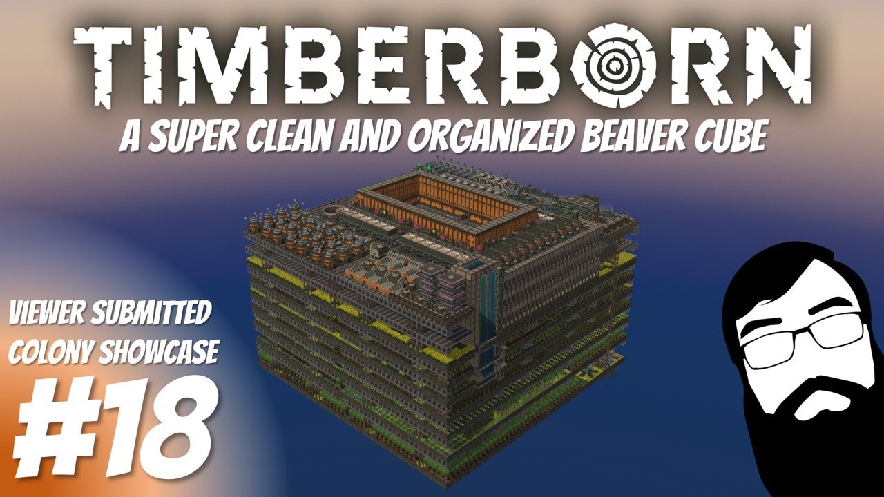 A super clean and organized beaver cube! Timberborn Colony Showcase Episode 18