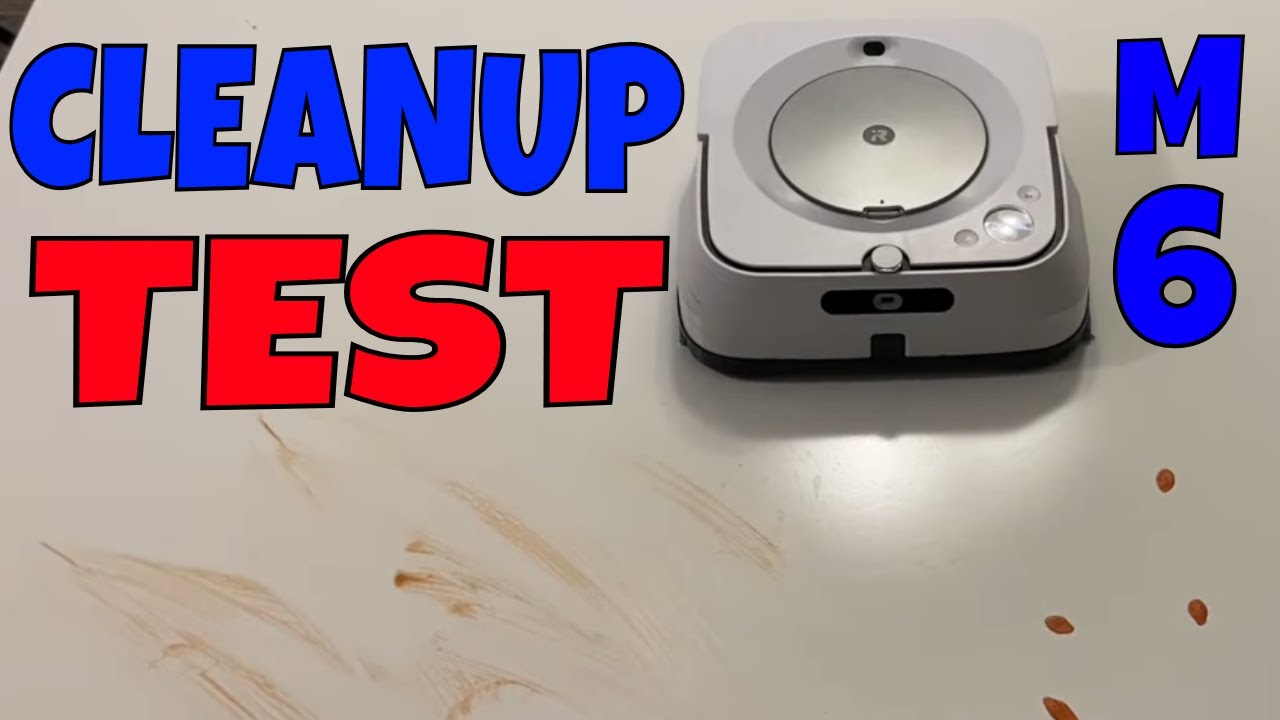 iRobot Braava Jet M6 Robot Mop Mopping Cleanup TEST - Ketchup - Syrup - Apple Juice - Mild Sauce -