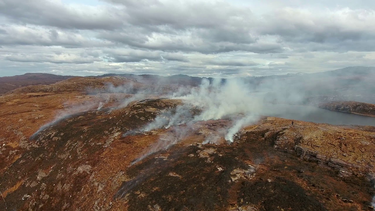 Heather Burning above Ullapool - 4K
