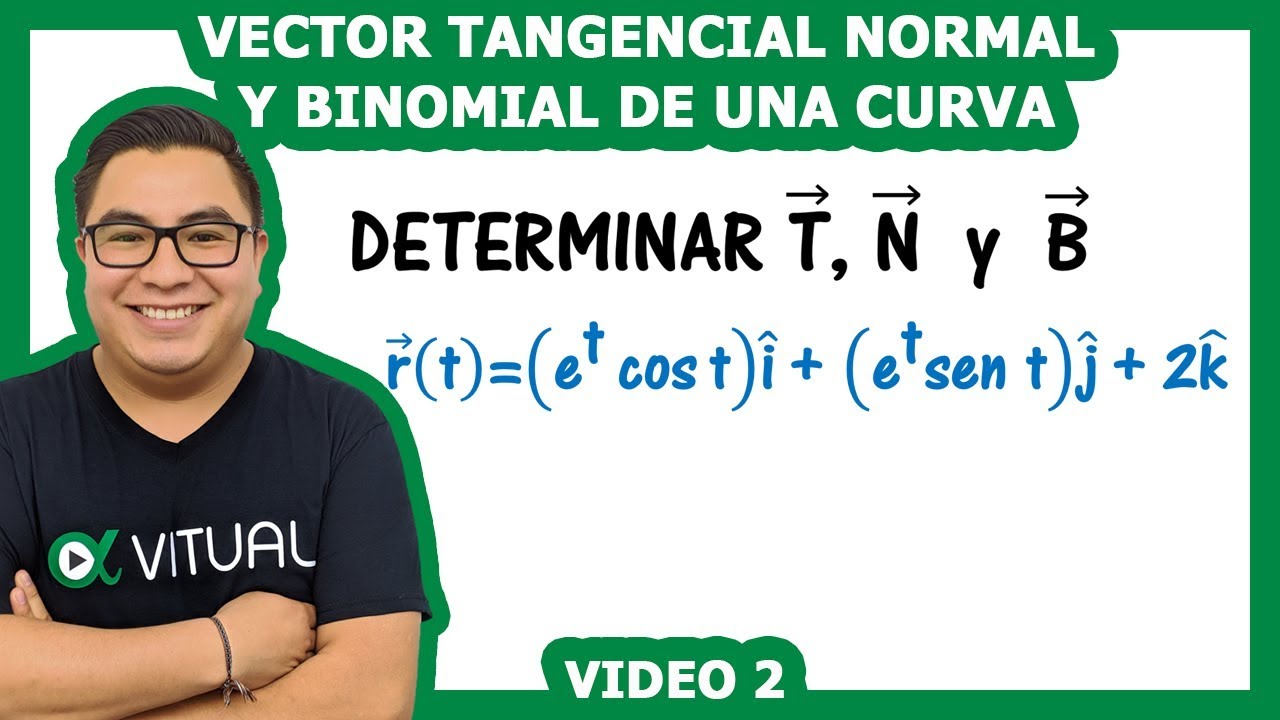 Vector tangente unitario normal y binormal unitario de una curva 1 | Vitual Universitario