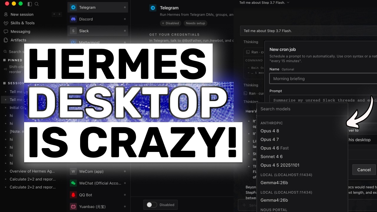 Hermes Agent Desktop + БЕСПЛАТНЫЕ API: Это ДЕЙСТВИТЕЛЬНО ОДНО ИЗ ЛУЧШИХ ПРИЛОЖЕНИЙ ДЛЯ АГЕНТОВ!