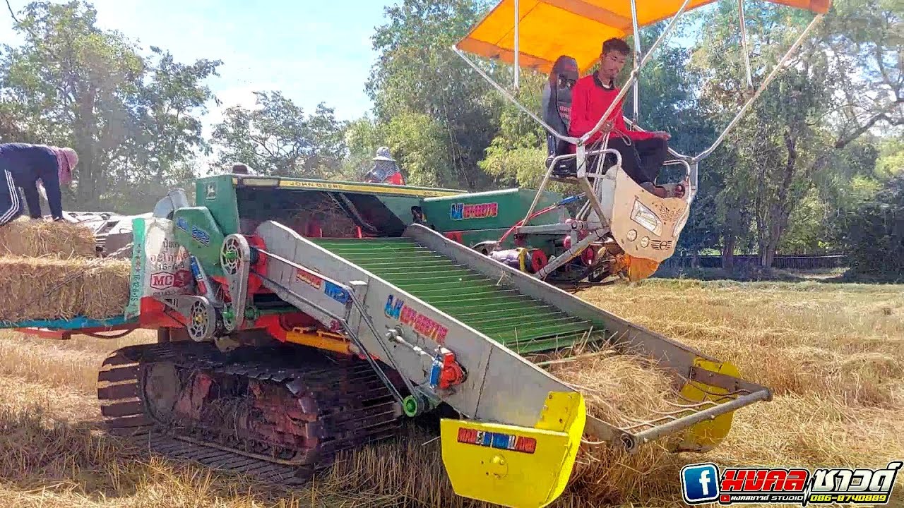 เร็วจัด‼️ รุญเจริญการช่าง รถอัดฟาง ล้อแทรคคันใหม่ ทีมงานผู้ใหญ่เล็ก🌾🌾