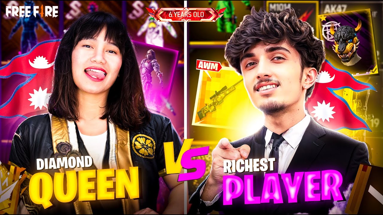 Free Fire Diamond Queen против самого богатого игрока Непала @-ABHISHEK_YT Самая смешная коллекци...