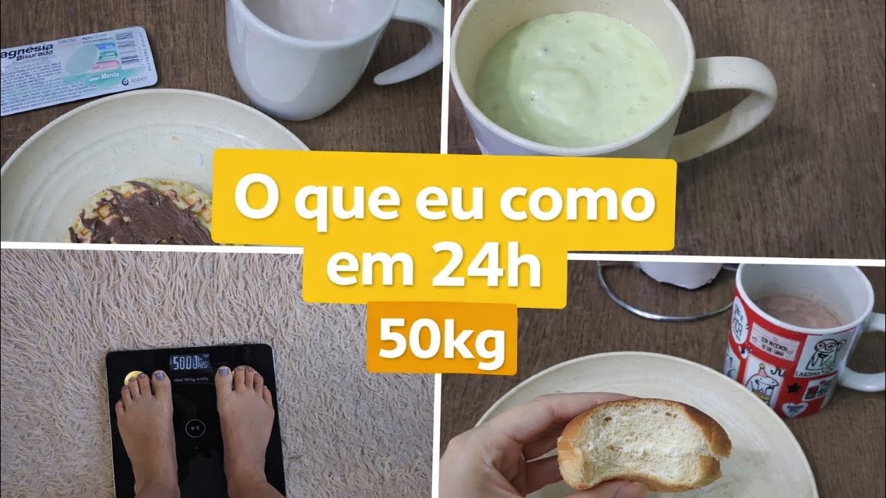 O QUE EU COMO EM UM DIA PESANDO 50KG