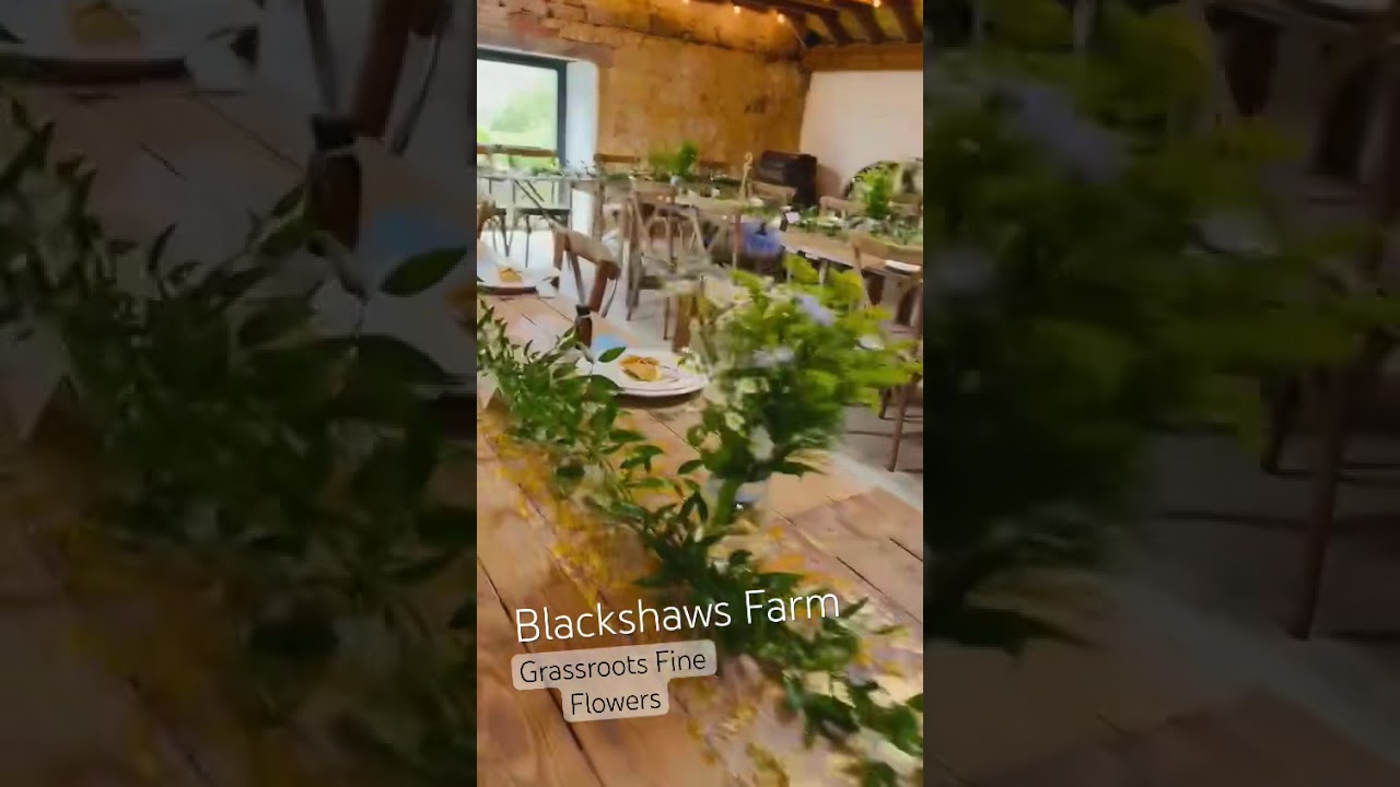 Beautiful Wedding Venue Blackshaws Farm. Dressed naturally by Grassroots Fine Flowers