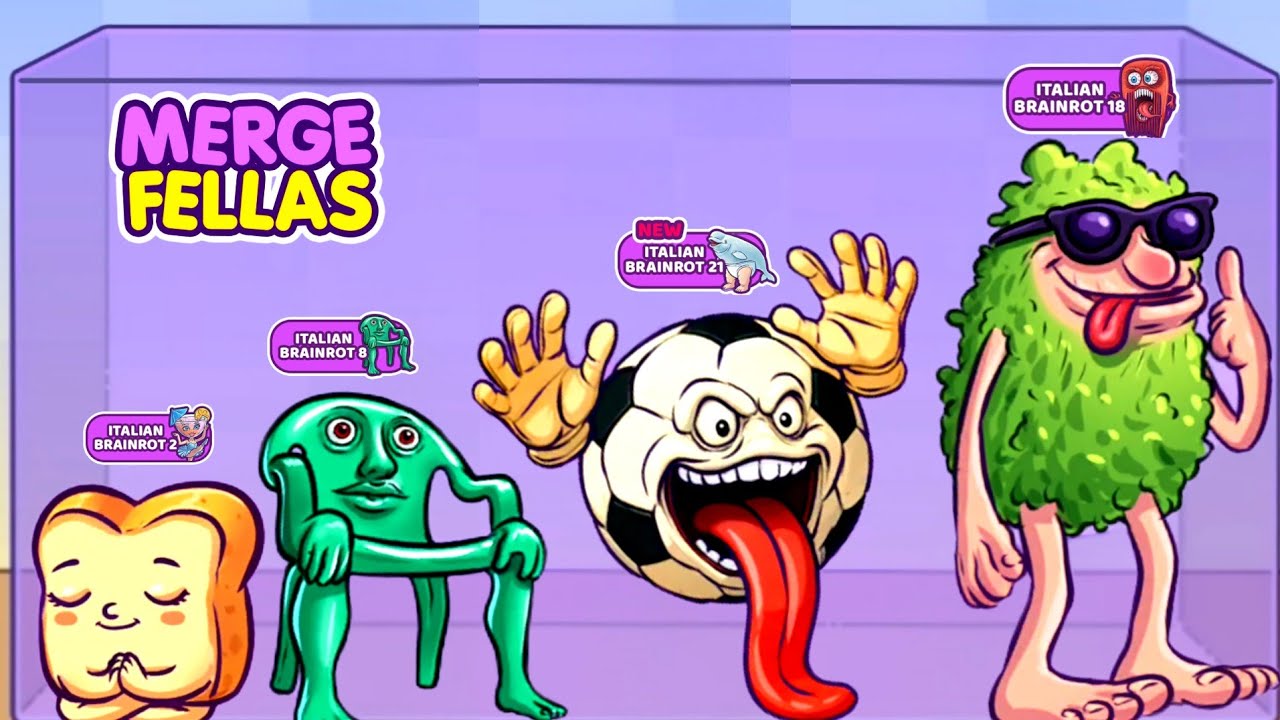 Italian Brainrot 21 🤌🔥 + Brainrot 18 & Brainrot 2 | Merge Fellas MAX Level Combo 😱 