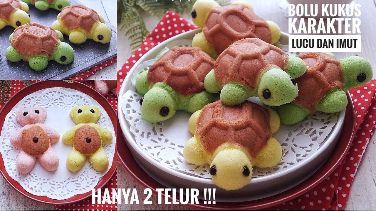 Hanya 2 Telur !!  bisa bikin Bolu Kukus Karakter Lucu │Anti Gagal !!