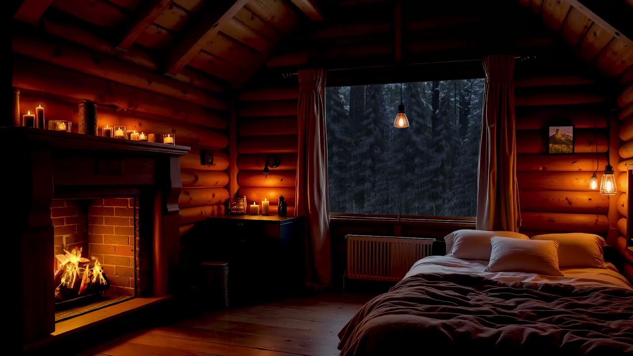Sleep Peacefully by Listening to the Gentle Sounds of the Tropical Rainforest  and Crackling Fire