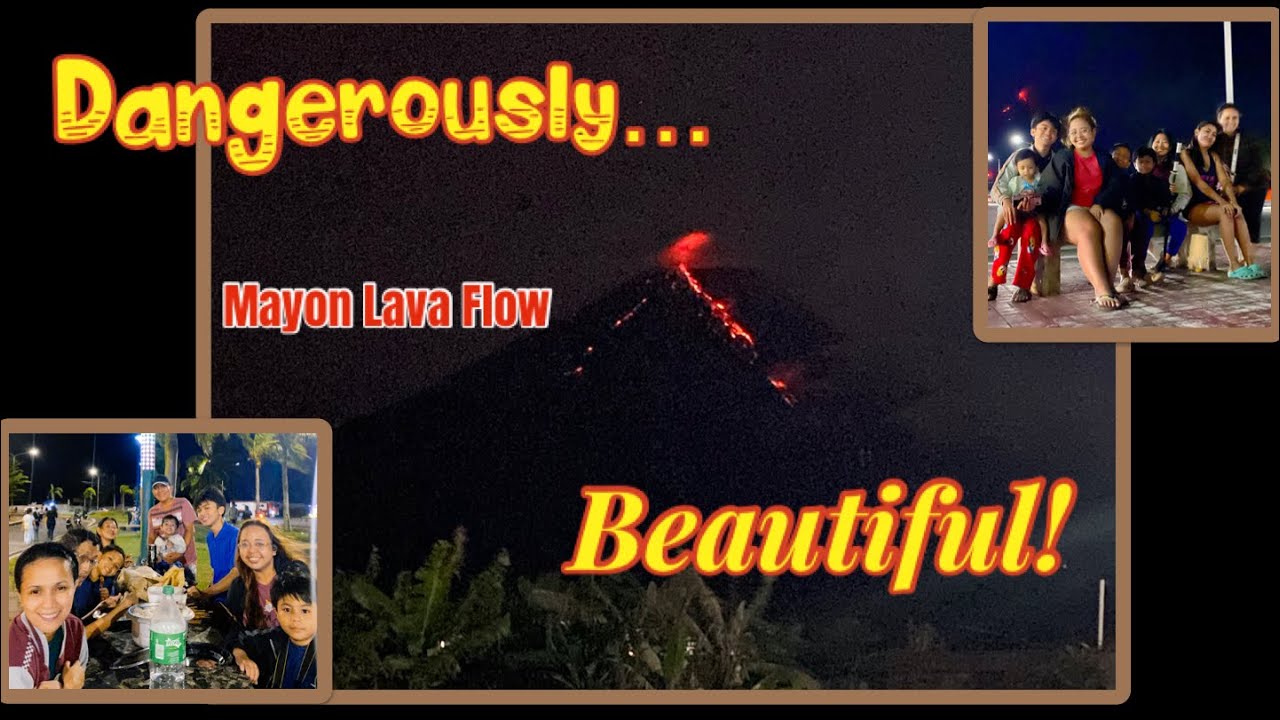 Capturing Mayon Volcano’s Lava Flow 🌋 at Night in Albay While Having a BBQ Picnic #mayonvolcano 