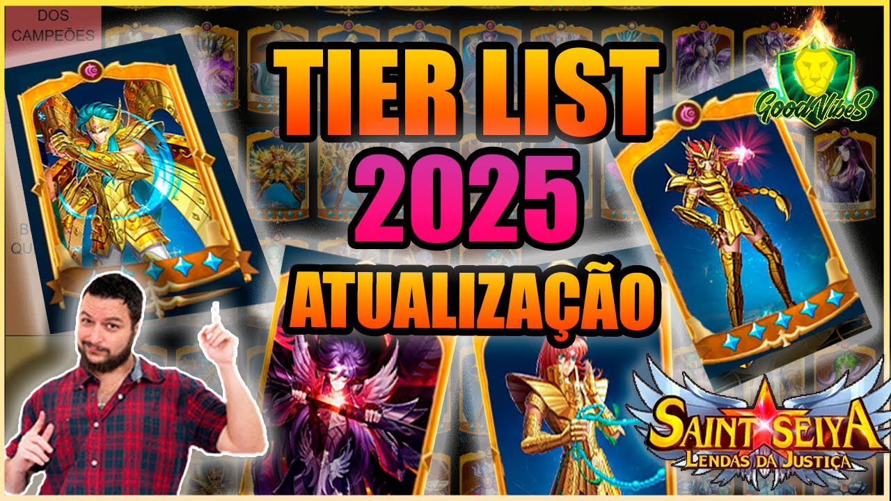 Tier Liste Lendas da justiça 2025 ATUALIZAÇÃO.