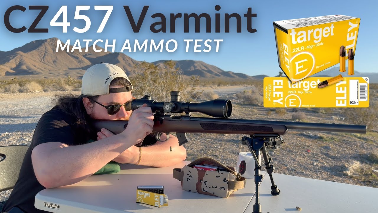 Тестирование патронов CZ 457 Varmint на мишени Eley Target | Проверка точности стрельбы на 50 ярдах