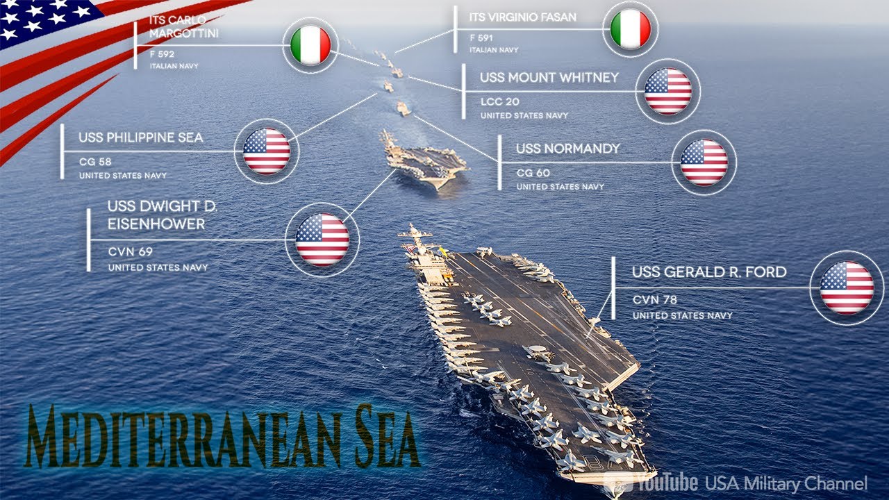 Dual-Carrier Strike Group & 6th Fleet Flagship Deployed in Eastern Mediterranean Sea