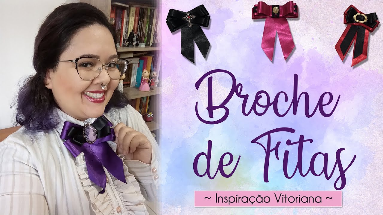 BROCHE DE FITA: Como fazer laço gravatinha estilo vitoriano