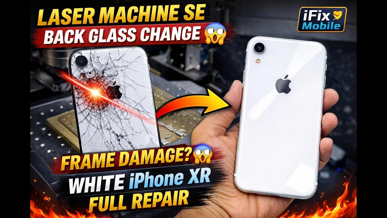 👉 iPhone XR White Back Glass Replacement Using Laser Machine | Full Process