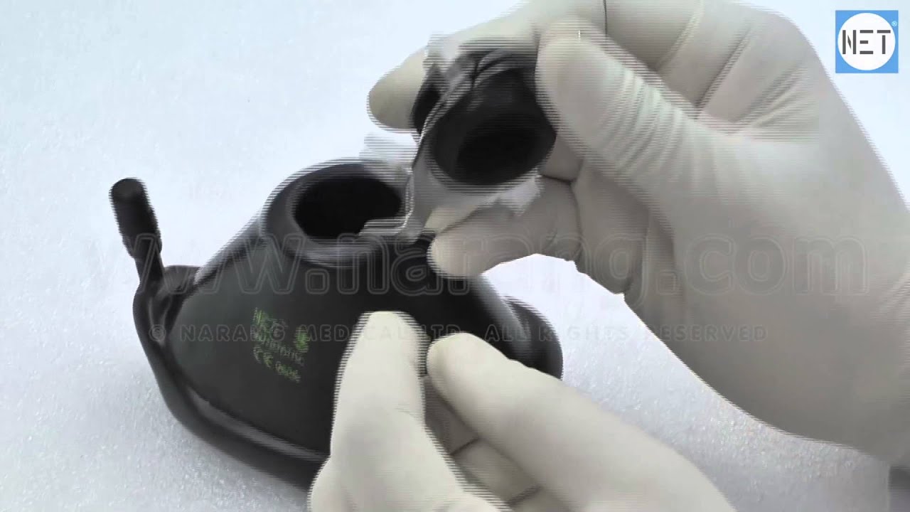 Face Mask, Black Rubber, Antistatic, Padded with SS Ring.