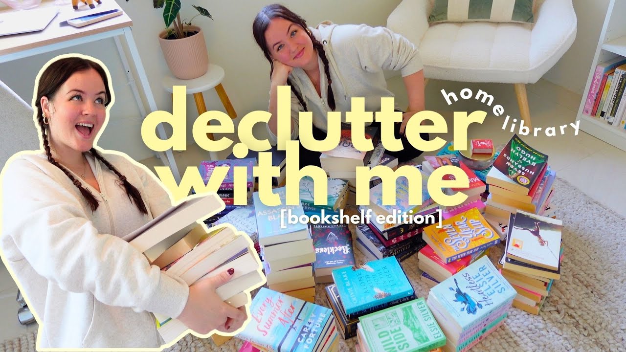 BOOKSHELF DECLUTTER 🌸 reorganising my bookshelves 🌸 bookshelf tour