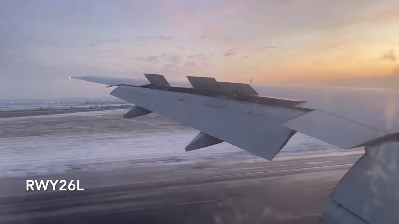 Snow in Paris | Air France 777 Landing / Neige à Paris | Atterrissage Air France 777 ❄️✈️