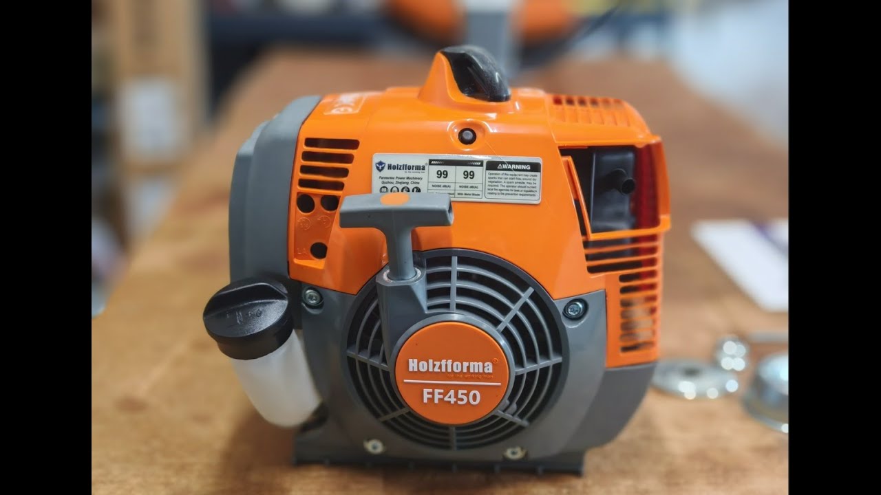 HOLZFFORMA FF450 BRUSHCUTTER/FŰKASZA UNBOXING, FIRST START /STIHL FS450 CLONE
