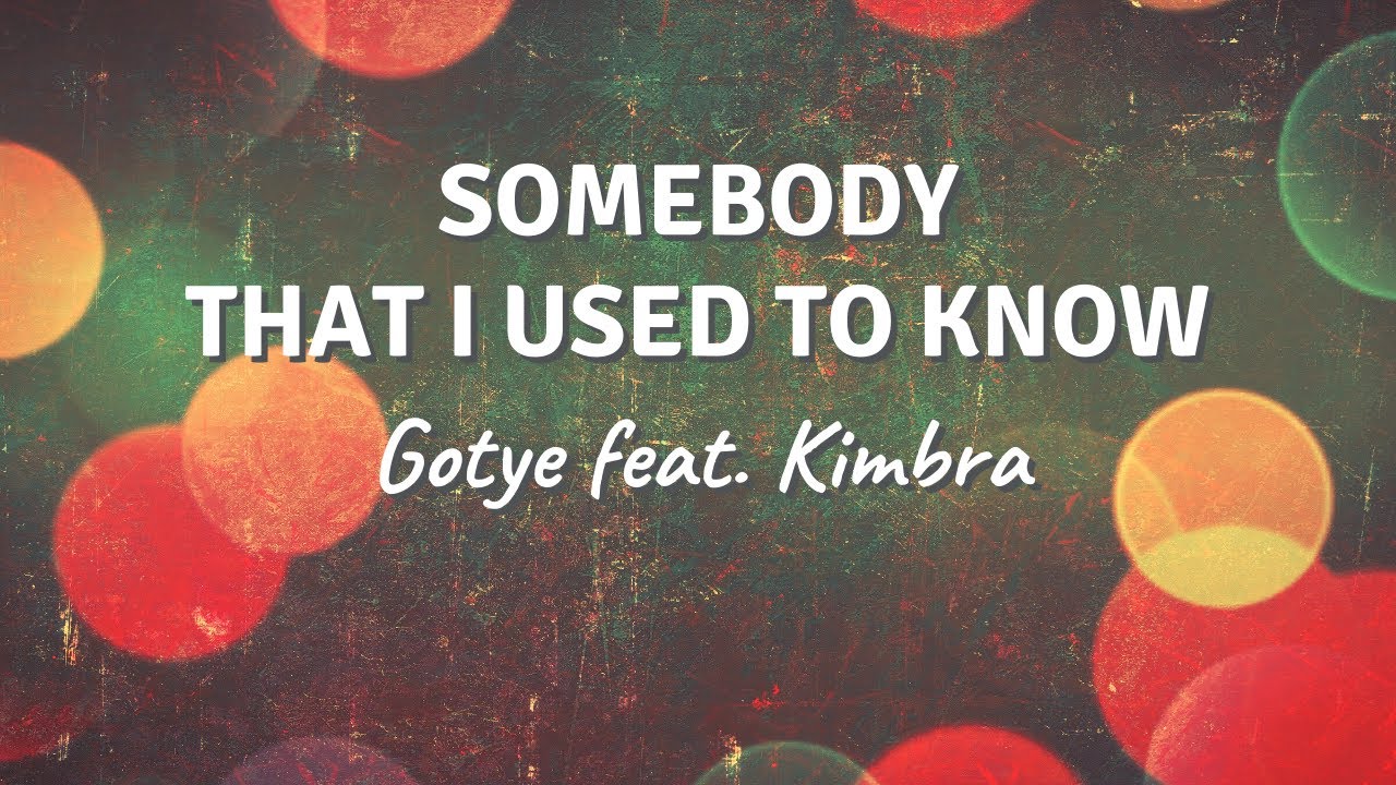 SOMEBODY THAT I USED TO KNOW by Gotye Ft. Kimbra (Lyric Video)