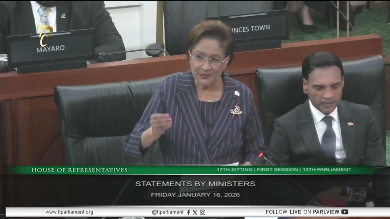 Prime Minister Kamla Persad-Bissessar Presents Government’s Legislative Agenda