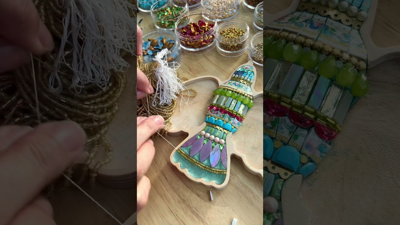 Mosaic Sparkle Birds, coming to my shop soon! 