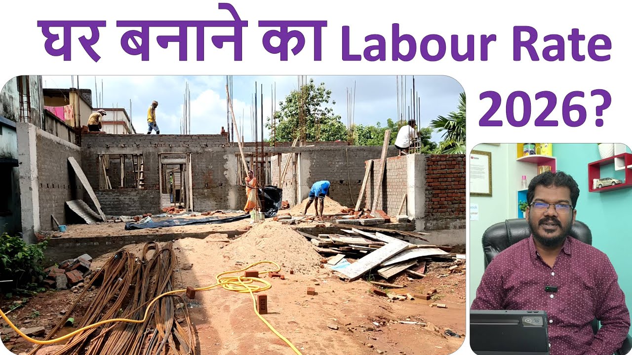 घर बनाने का Labour Rate 2026 | per sqft Rate Analysis for Home Construction | ठेकेदार रेट