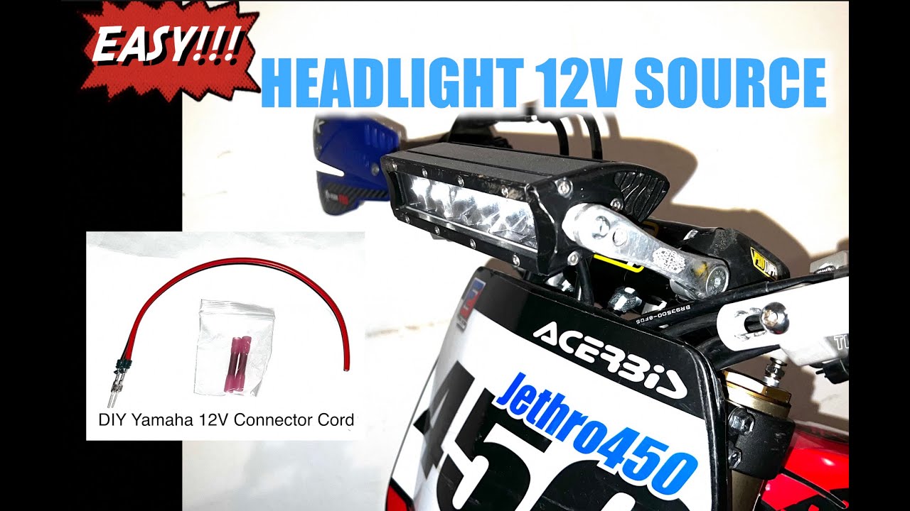 Yamaha Dirtbike Headlight Setup & Install 12V Source