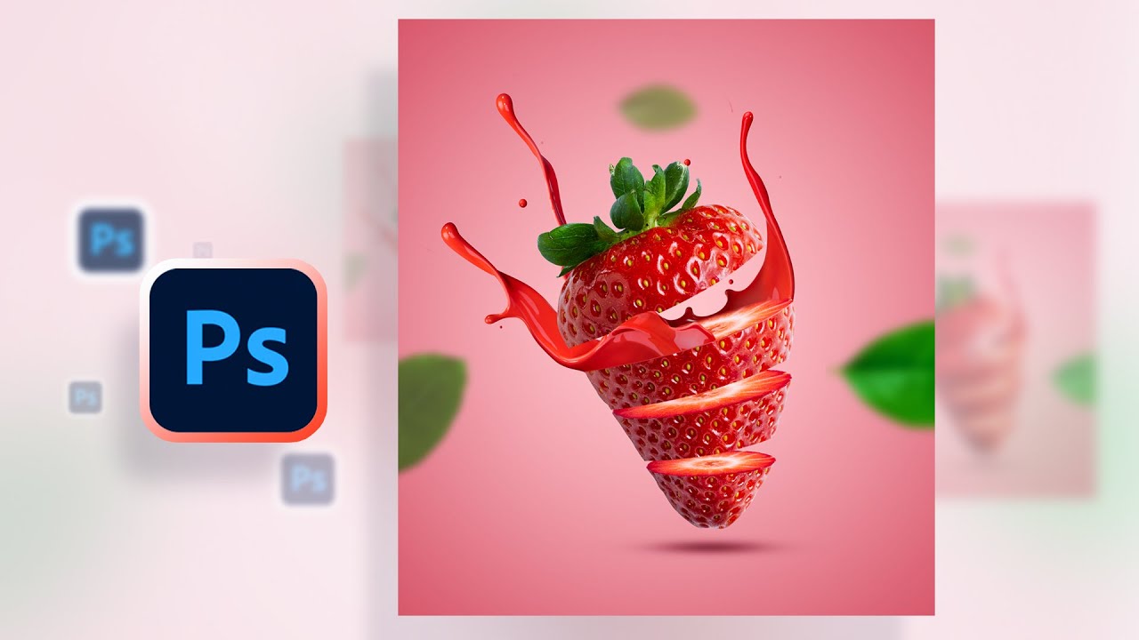 Photoshop Tutorial | Strawberry Poster Design | Advertising Design | Manipulation Tutorial Bangla