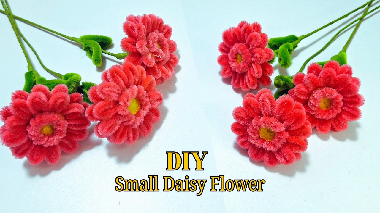 How to Make a Small Daisy Flower with Pipe Cleaners