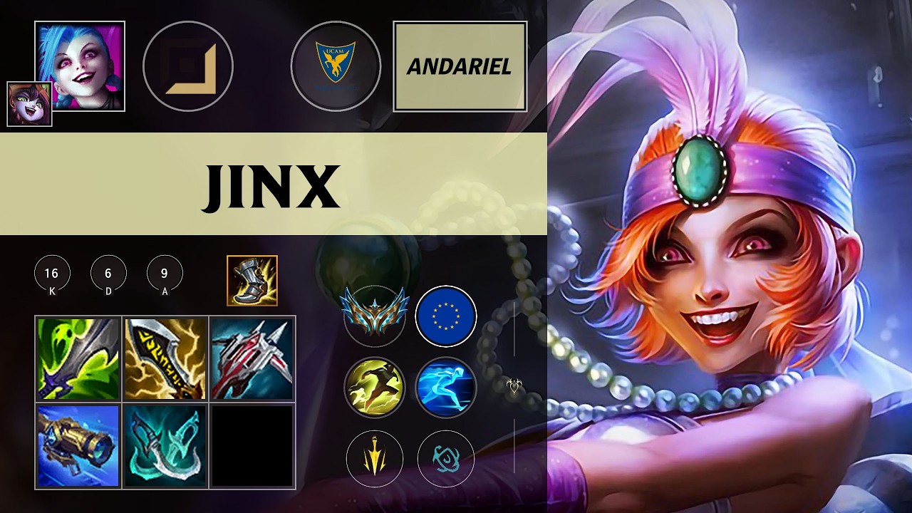 (UCAM ANDARIEL) Jinx ADC vs Zeri (LR Crownie) - EUW Challenger Patch 26.10