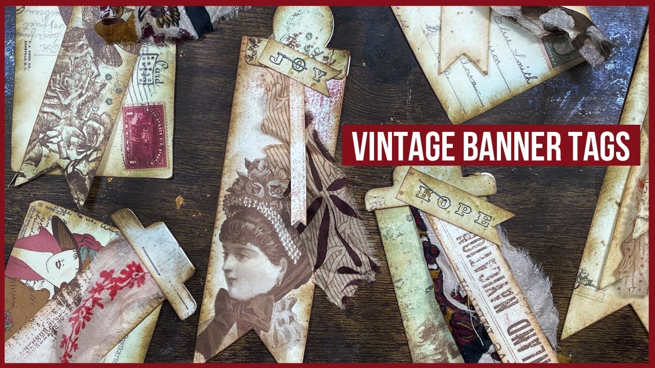 Junk journal banners clusters embellishments #hopeandjoy2022