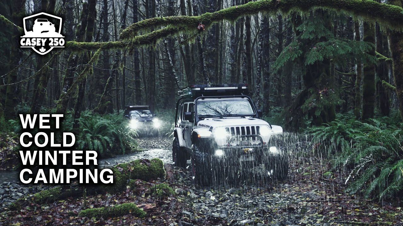 Camping Trip Without Checking the Weather Forecast First! Diesel Jeep Wrangler Winter Overland [4K]
