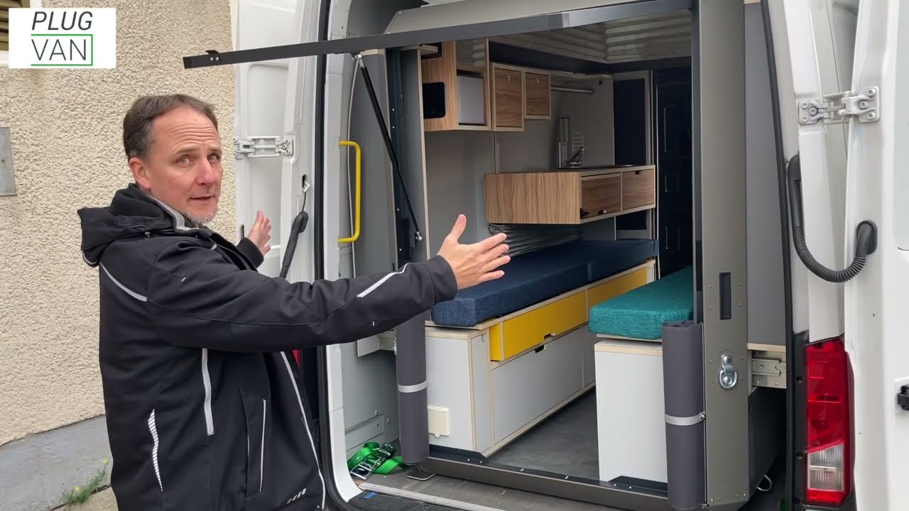 Ausladen eines PlugVans - Erklärvideo - Flexibler Fahrzeugausbau zum Camper-Van