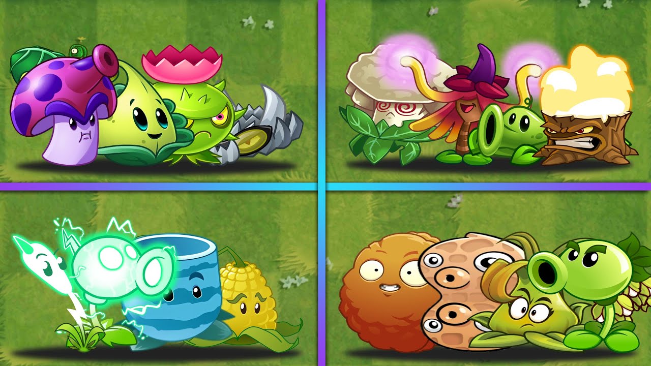 PvZ 2 - Best 4 Random Team Plants vs Team Zombie - Who Will Win? - Team Plants Battlez