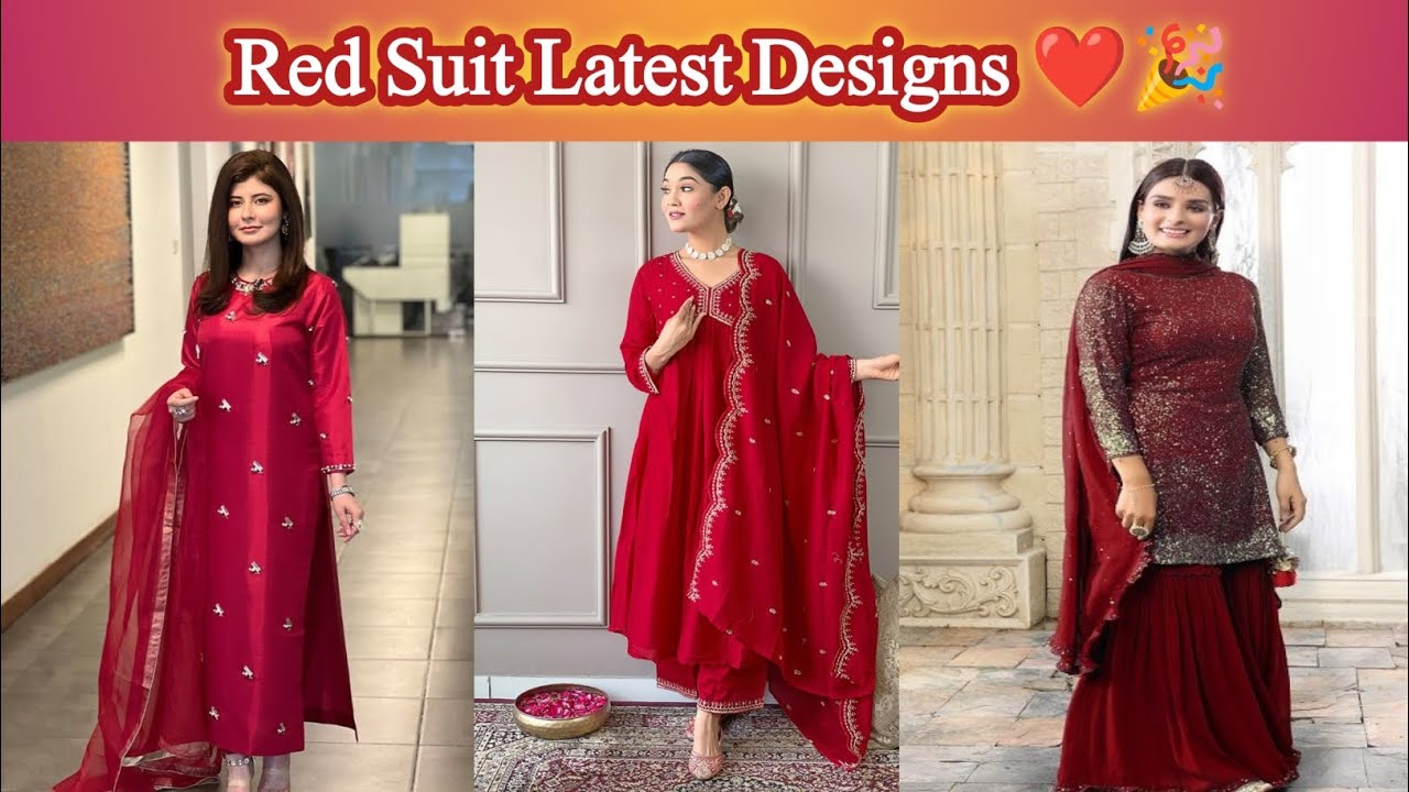 Latest Trending red Suit Design 2026/ 2026 ka nya fashion ideas/ partywear ♥️ colour 