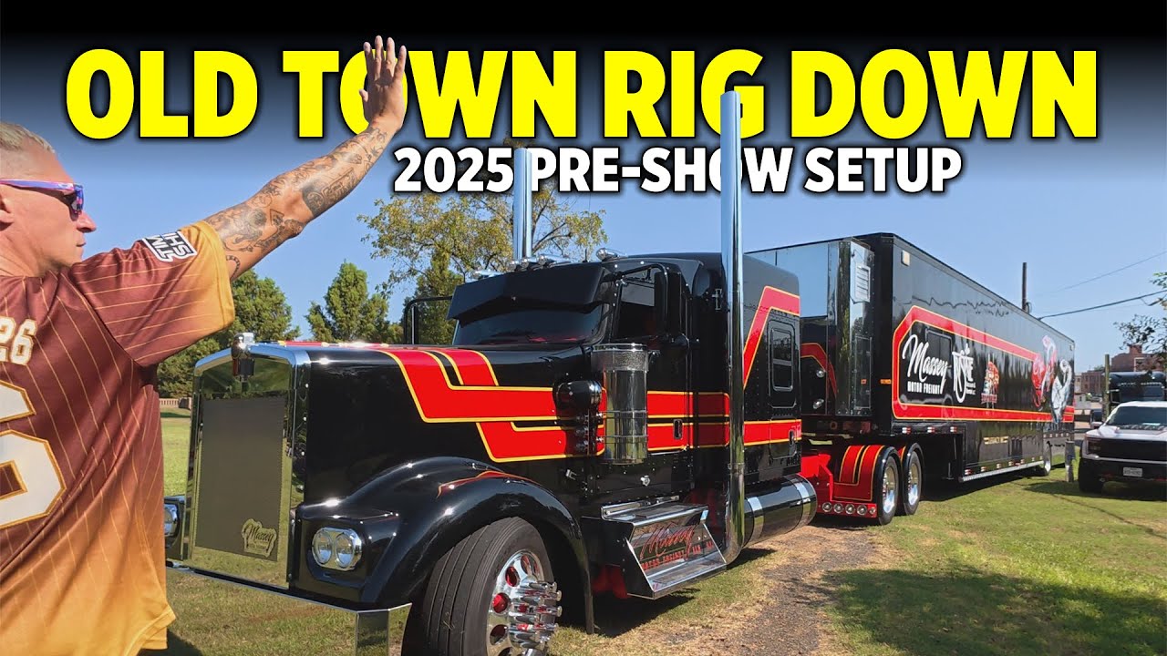 Pre-show set up for the 2025 Old Town Rig Down Truck Show
